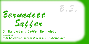 bernadett saffer business card